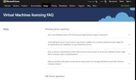
							         Virtual Machine Licensing FAQ | Microsoft Azure								  
							    