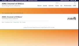 
							         Virtual Mentor American Medical Association Journal of Ethics ...								  
							    