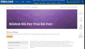 
							         Visa Bill Pay - BillDesk BillPay | Debit Card Online ... - Federal Bank								  
							    
