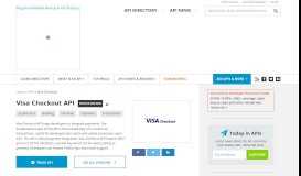 
							         Visa Checkout API | ProgrammableWeb								  
							    