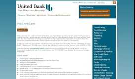 
							         Visa Credit Cards - United Bank								  
							    