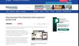 
							         Visa launches Visa Checkout online payment portal in UK								  
							    
