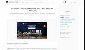 
							         Visa Opens its Global Network with Launch of Visa Developer ...								  
							    