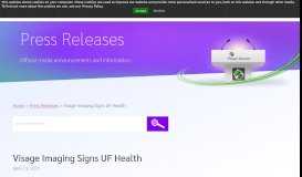 
							         Visage Imaging Signs UF Health - Visage Imaging								  
							    