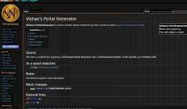 
							         Vishax's Portal Generator - Wowpedia - Your wiki guide to the World of ...								  
							    