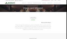 
							         Vision and Mission - AGICO - askari general insurance co.ltd								  
							    