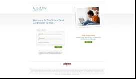 
							         Vision Card Cardholder Log-In - Prepaid Visa Debit Card								  
							    