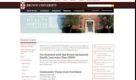 
							         Vision Care | Health Services - Brown University								  
							    