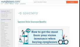 
							         Vision Insurance - Spectera - Eyeglasses.com								  
							    