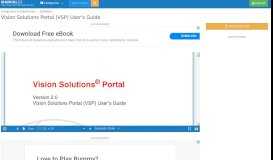 
							         Vision Solutions Portal (VSP) User's Guide | manualzz.com								  
							    