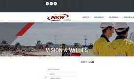 
							         Vision & Values - NRW								  
							    