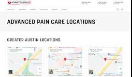 
							         Visit an Advanced Pain Care Location - Central Texas & Amarillo ...								  
							    