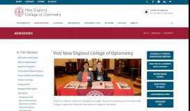 
							         Visit New England College of Optometry | Admissions | New England ...								  
							    