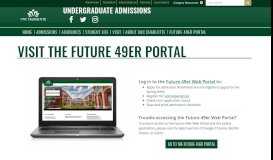 
							         Visit the Future 49er Portal | Undergraduate Admissions | UNC Charlotte								  
							    