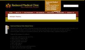 
							         Visit your Patient Portal! - Redmond Medical Clinic								  
							    