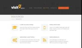 
							         VisitApps Resources | View Success Stories, Client Portals & Blog								  
							    