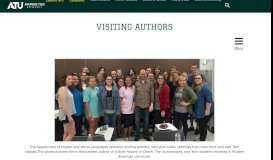 
							         Visiting Authors | Arkansas Tech University								  
							    
