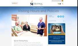 
							         Visiting Hours and Policies - Memorial Hospital East								  
							    