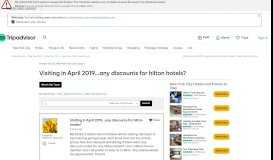 
							         Visiting in April 2019...any discounts for hilton hotels? - New ...								  
							    