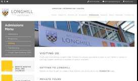 
							         Visiting - Longhill High School								  
							    