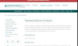 
							         Visiting Policies & Hours | Eastern New Mexico Medical Center ...								  
							    