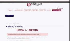 
							         Visiting Student - Sinclair Community College								  
							    