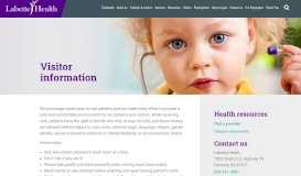 
							         Visitor information | Labette Health								  
							    