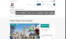 
							         Visitor Oyster Card London | Buy in Advance Online | VisitBritain								  
							    
