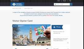 
							         Visitor Oyster Card | TfL Visitor Shop								  
							    