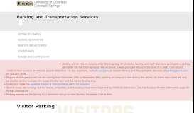 
							         Visitor Parking | Parking & Transportation Services - UCCS								  
							    
