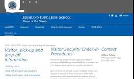 
							         Visitor, pick-up and drop-off information - Township High School ...								  
							    