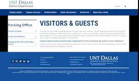 
							         Visitors & Guests - UNT Dallas Police Department								  
							    