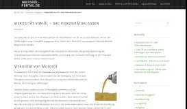 
							         Viskosität von Öl - SAE-Viskositätsklassen - Motoroel-Portal.de								  
							    