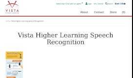 
							         Vista Higher Learning Speech Recognition								  
							    