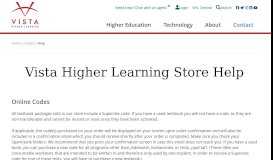 
							         Vista Higher Learning Store Help								  
							    