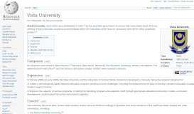 
							         Vista University - Wikipedia								  
							    