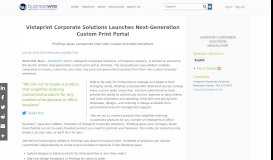 
							         Vistaprint Corporate Solutions Launches Next ... - Business Wire								  
							    
