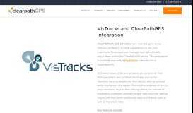 
							         VisTracks and ClearPath GPS Solution Integration | ClearPathGPS								  
							    