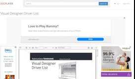 
							         Visual Designer Driver List - PDF - DocPlayer.net								  
							    