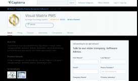 
							         Visual Matrix PMS Reviews and Pricing - 2020 - Capterra								  
							    