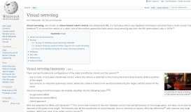 
							         Visual servoing - Wikipedia								  
							    