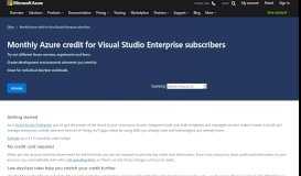 
							         Visual Studio Enterprise Credit | Microsoft Azure								  
							    