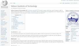 
							         VIT University - Wikipedia								  
							    
