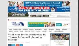 
							         Vital NHS letter overlooked by Thurrock Council planning officers ...								  
							    