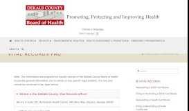 
							         Vital Records FAQ | DeKalb County Board of Health								  
							    