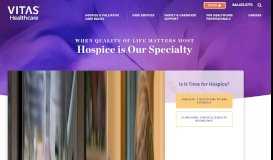 
							         VITAS Healthcare: Hospice, Palliative Care, & End of Life Services								  
							    