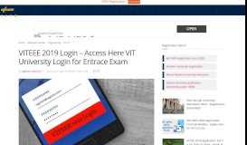 
							         VITEEE 2019 Login - Access Here VIT University Login for ...								  
							    