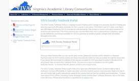 
							         VIVA Faculty Textbook Portal - VIVA - VIVA, Virginia's Academic ...								  
							    