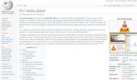 
							         VLC media player - Wikipedia								  
							    