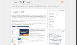 
							         VLE (Moodle) | Learn To E-Learn								  
							    